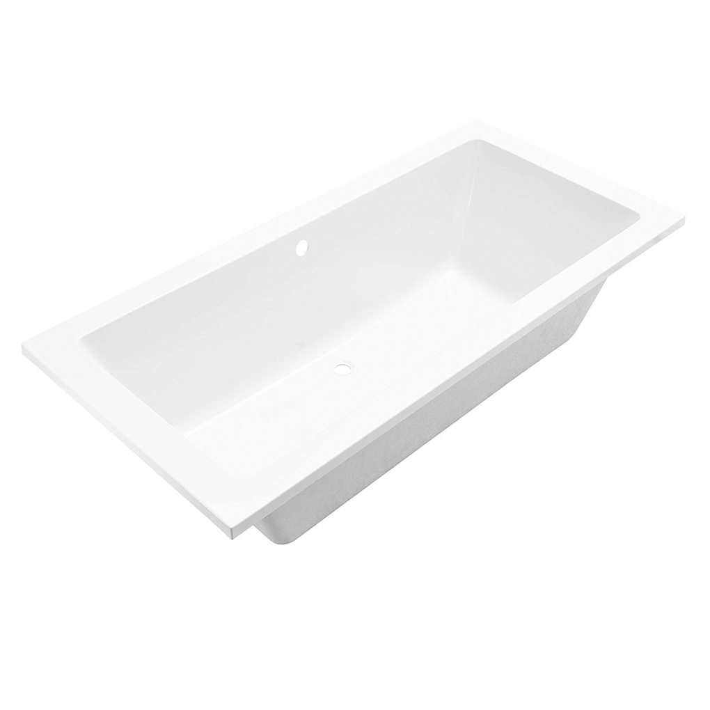 Wiesbaden Santino SQ  Duo Inbouw Ligbad Acryl Glans Wit 180cm